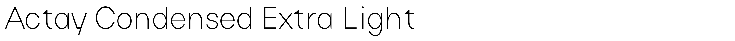 Actay Condensed Extra Light